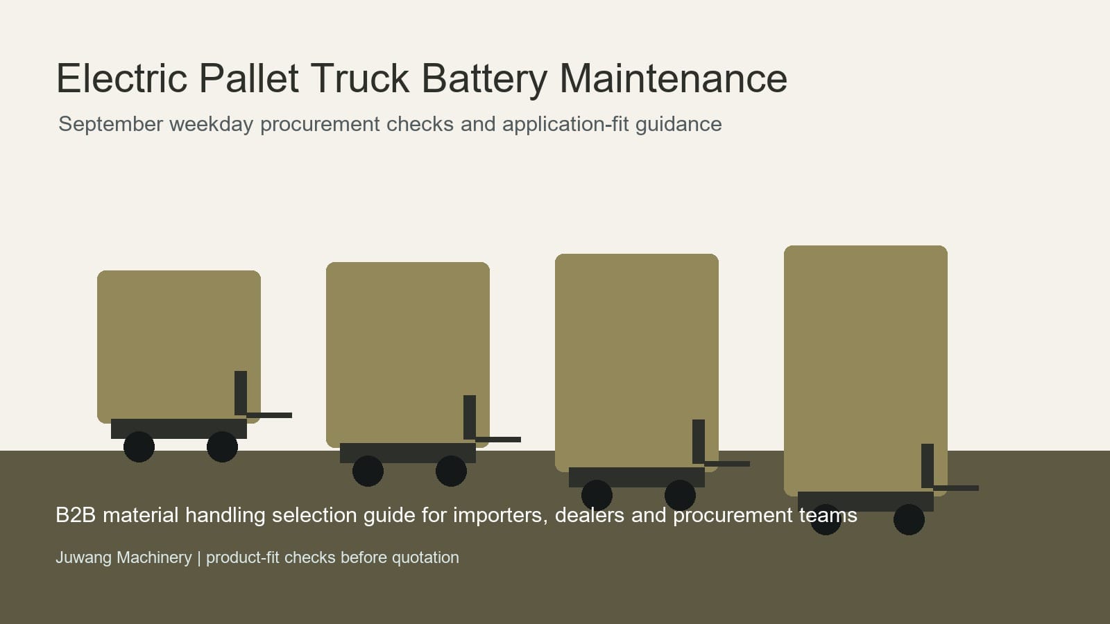 Pallet électrique Camion Batterie Entretien pour les acheteurs liste de contrôle de l'acheteur