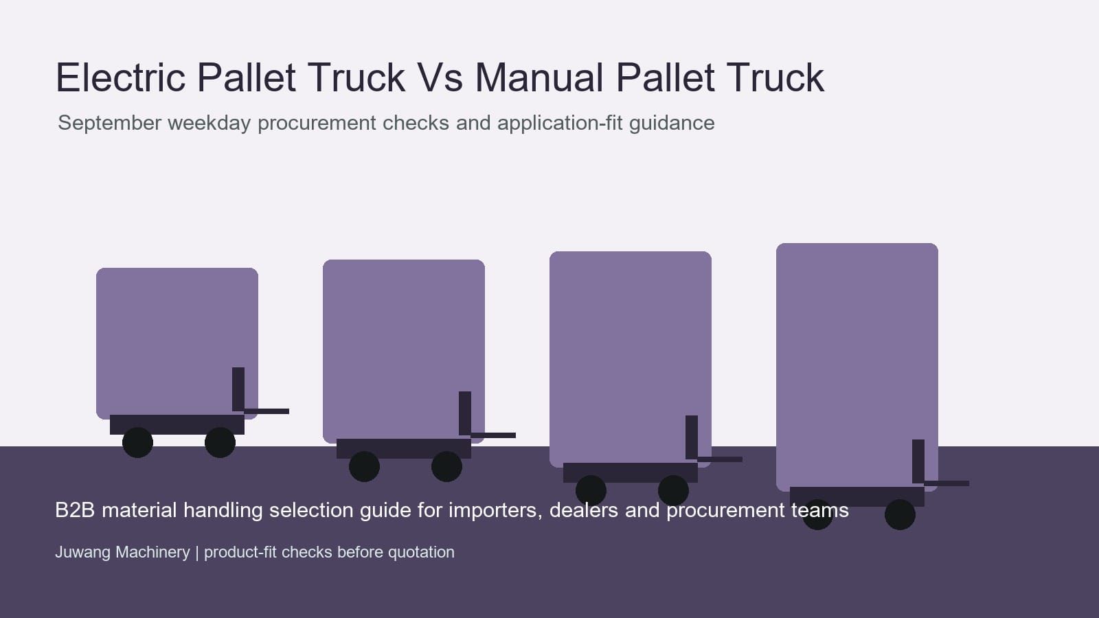Transpaleta eléctrica versus transpaleta manual: lista de verificación del comprador de la Guía del comprador
